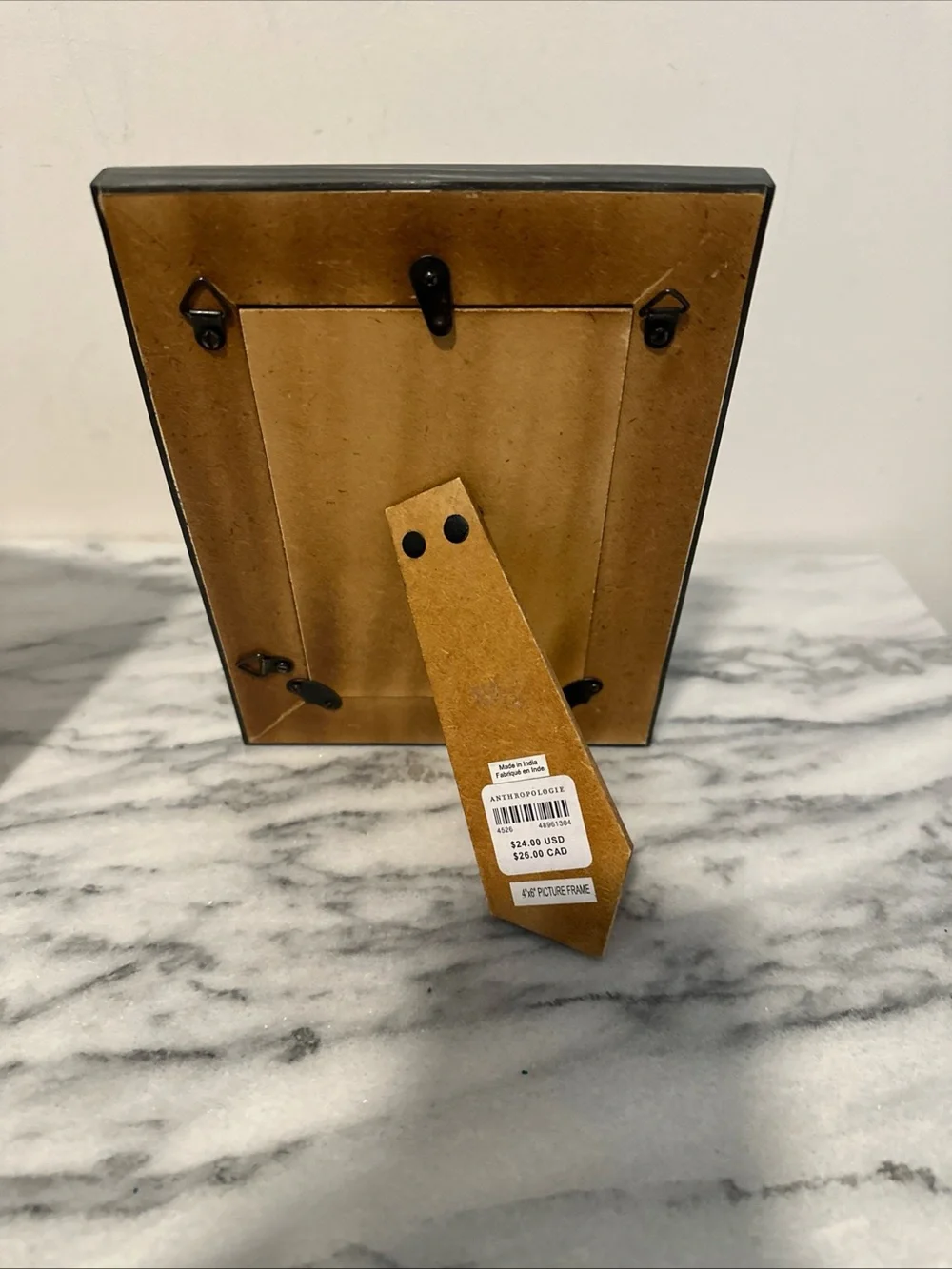 Anthropologie Neutral and Black Decorative Photo Frame Set - Home Accents